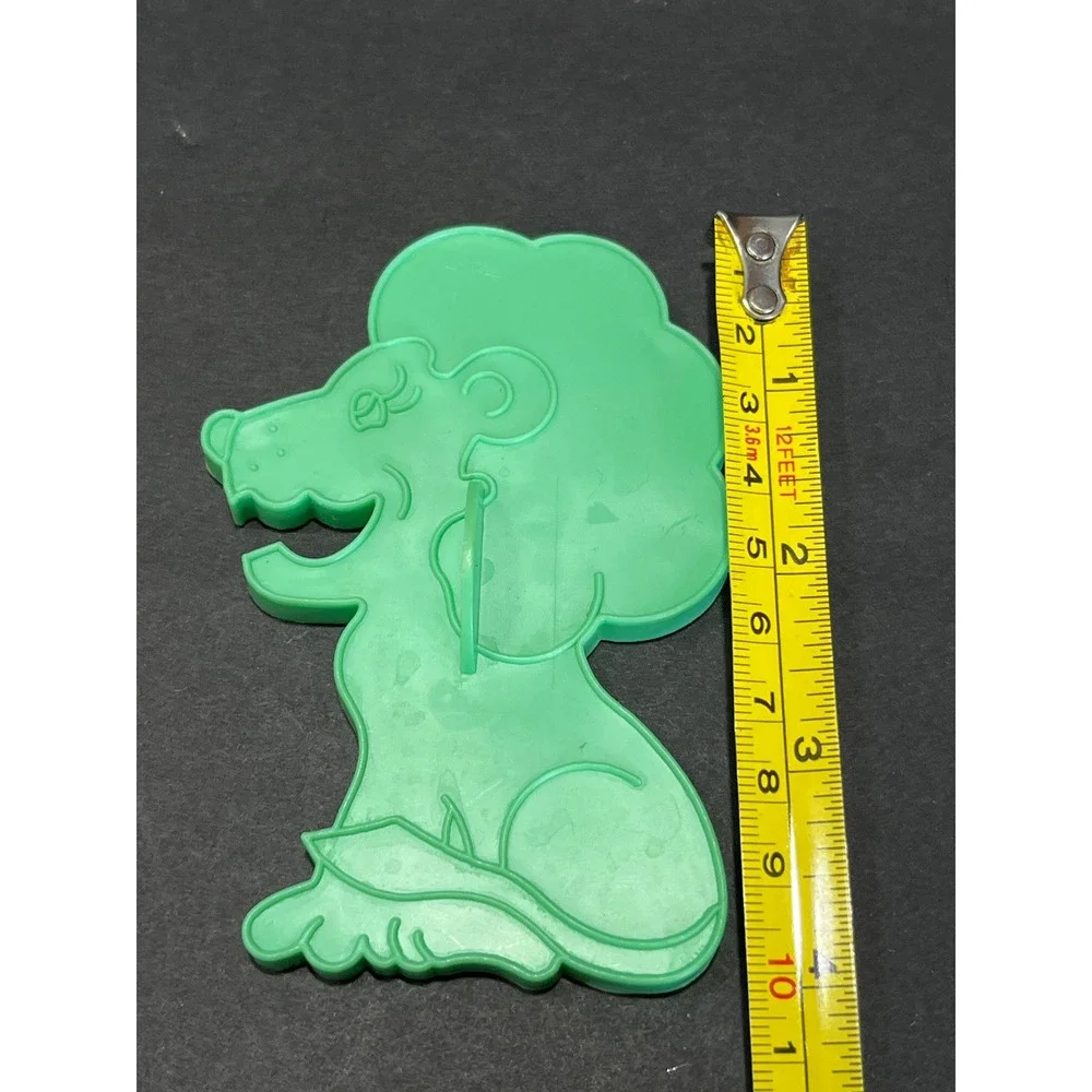 Vintage 1990 Wilton Zoo Animal Cookie Cutter Set Green Lion Elephant Hippo